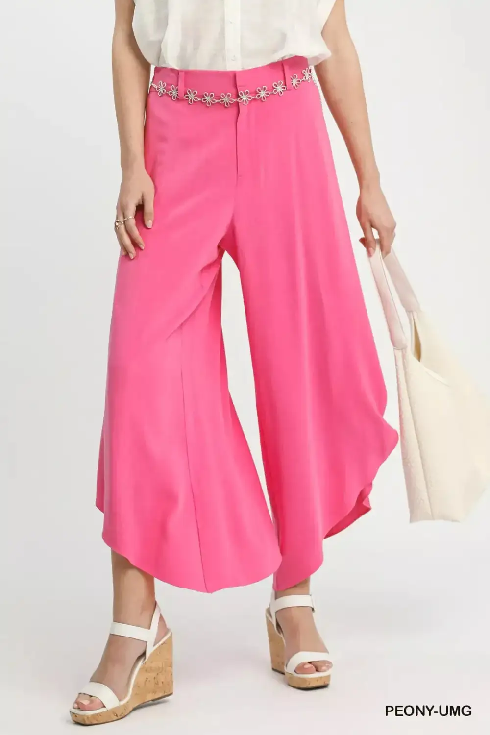 Everyday Flowy Asymmetrical Hem Wide Leg Pants