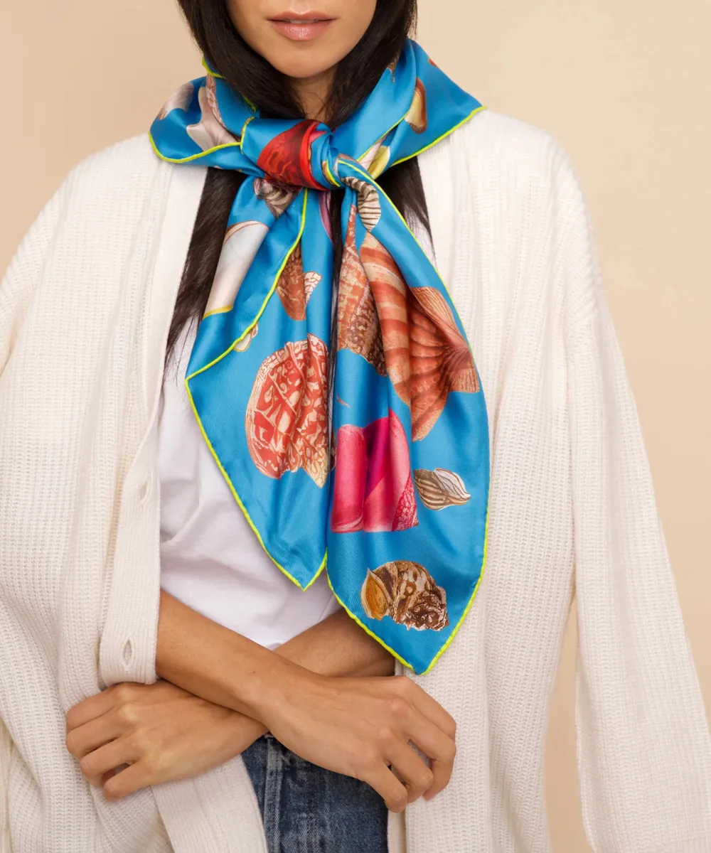Sea Treasures Casual Style Silk Square Scarf