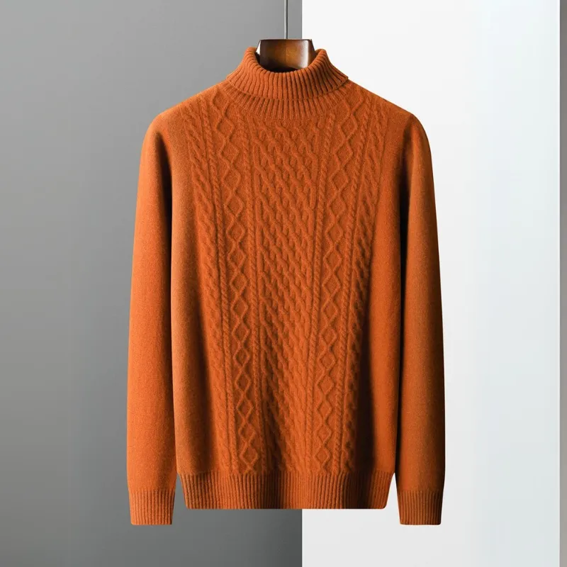 Merino Turtleneck Knit Sweater