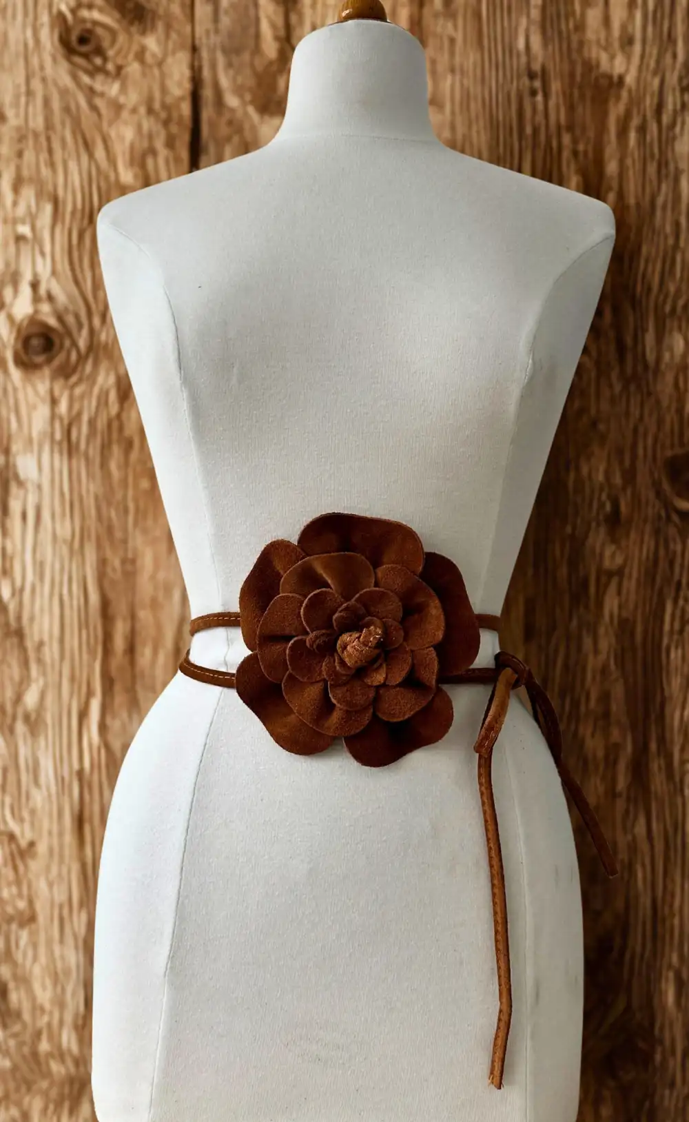 Genuine Italian Suede Leather Flower