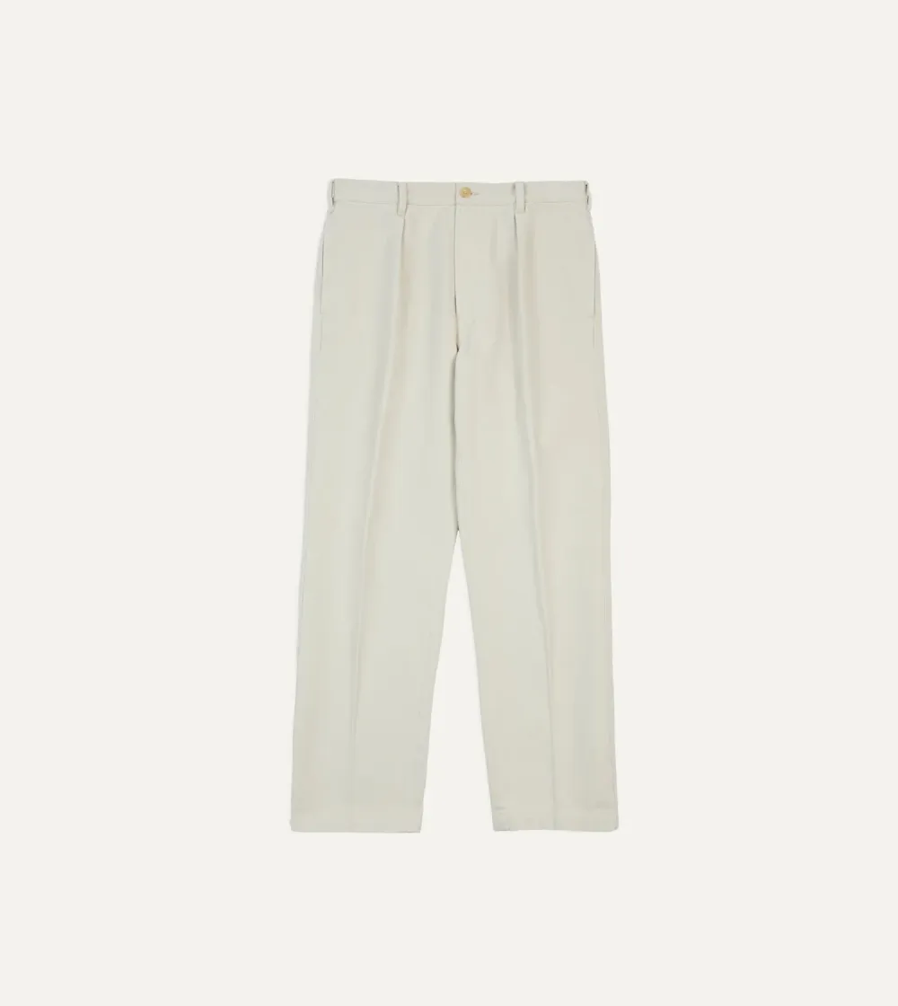 Ecru Heavy Cotton Twill Games Trousers Daily