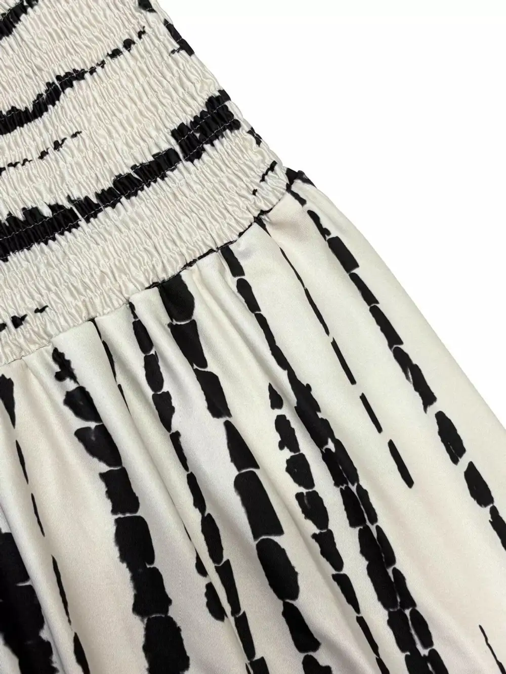 Smocked Asymmetrical Skirt