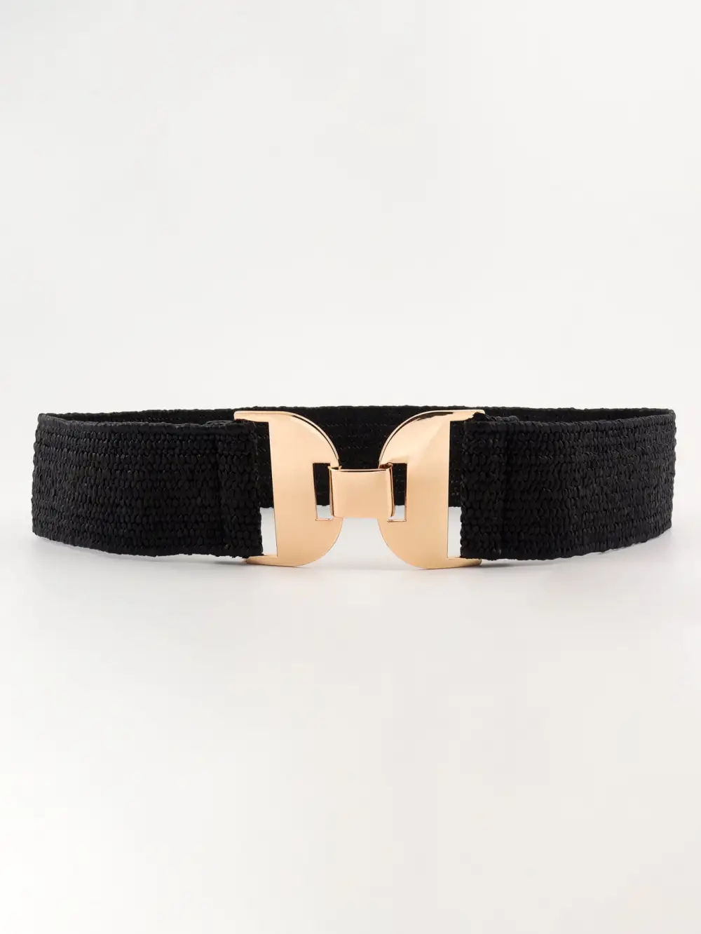 Textured Buckle Stretch Belt