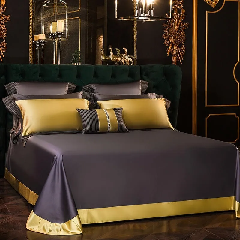 (Store Closing Sale) Embroidery Egyptian Cotton Duvet Cover Set