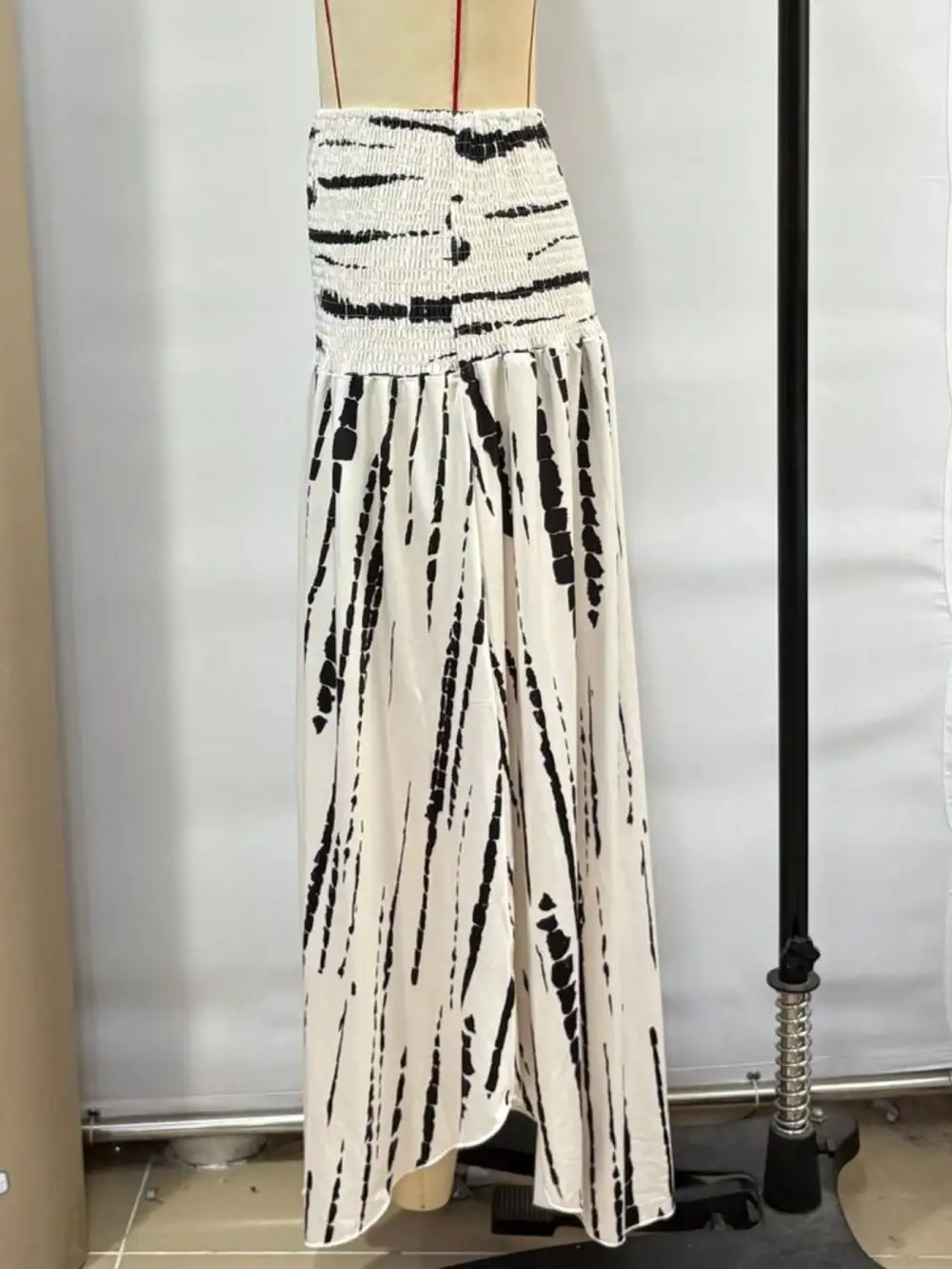 Smocked Asymmetrical Skirt
