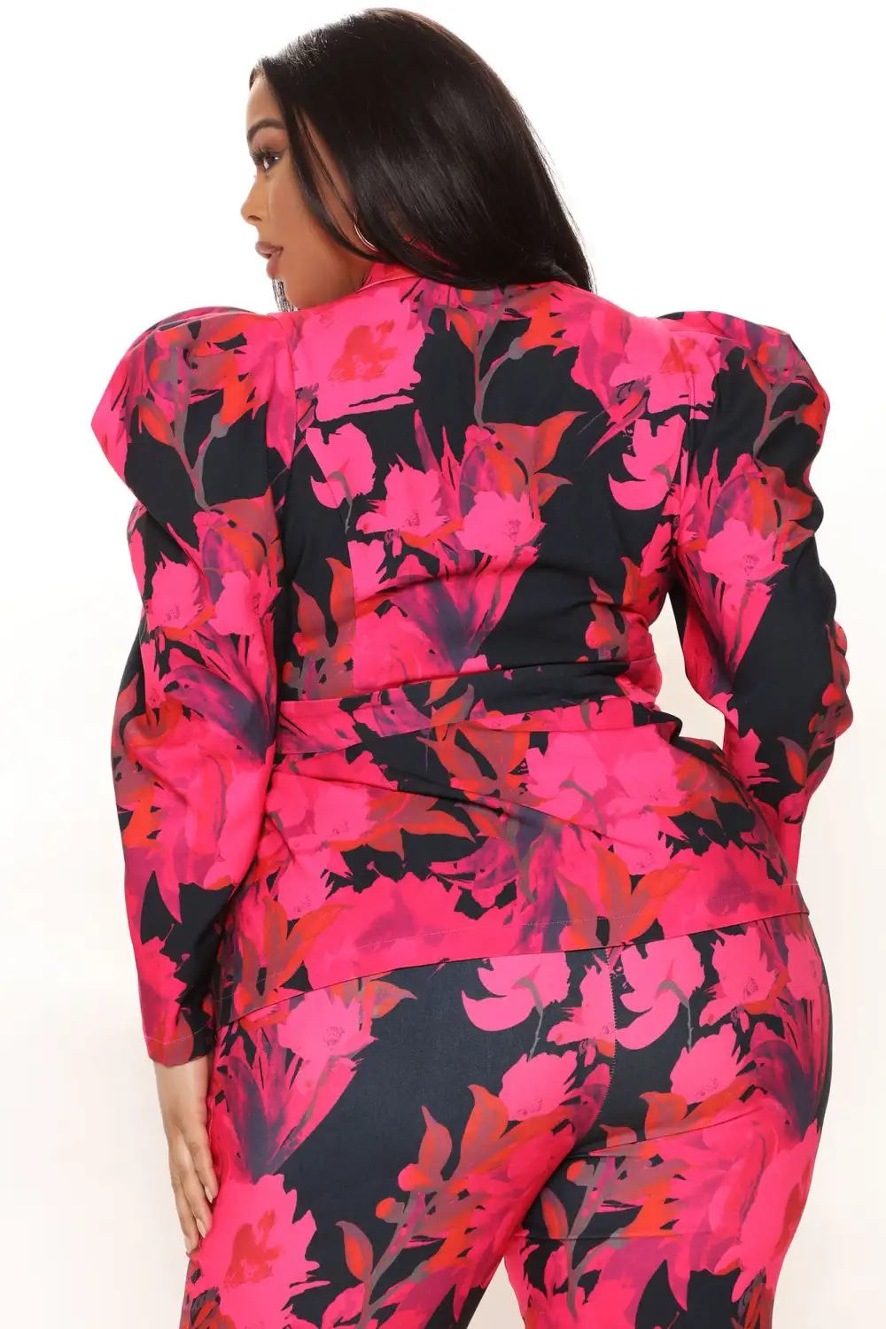 Best For Last Floral Blazer Set - Pink/combo