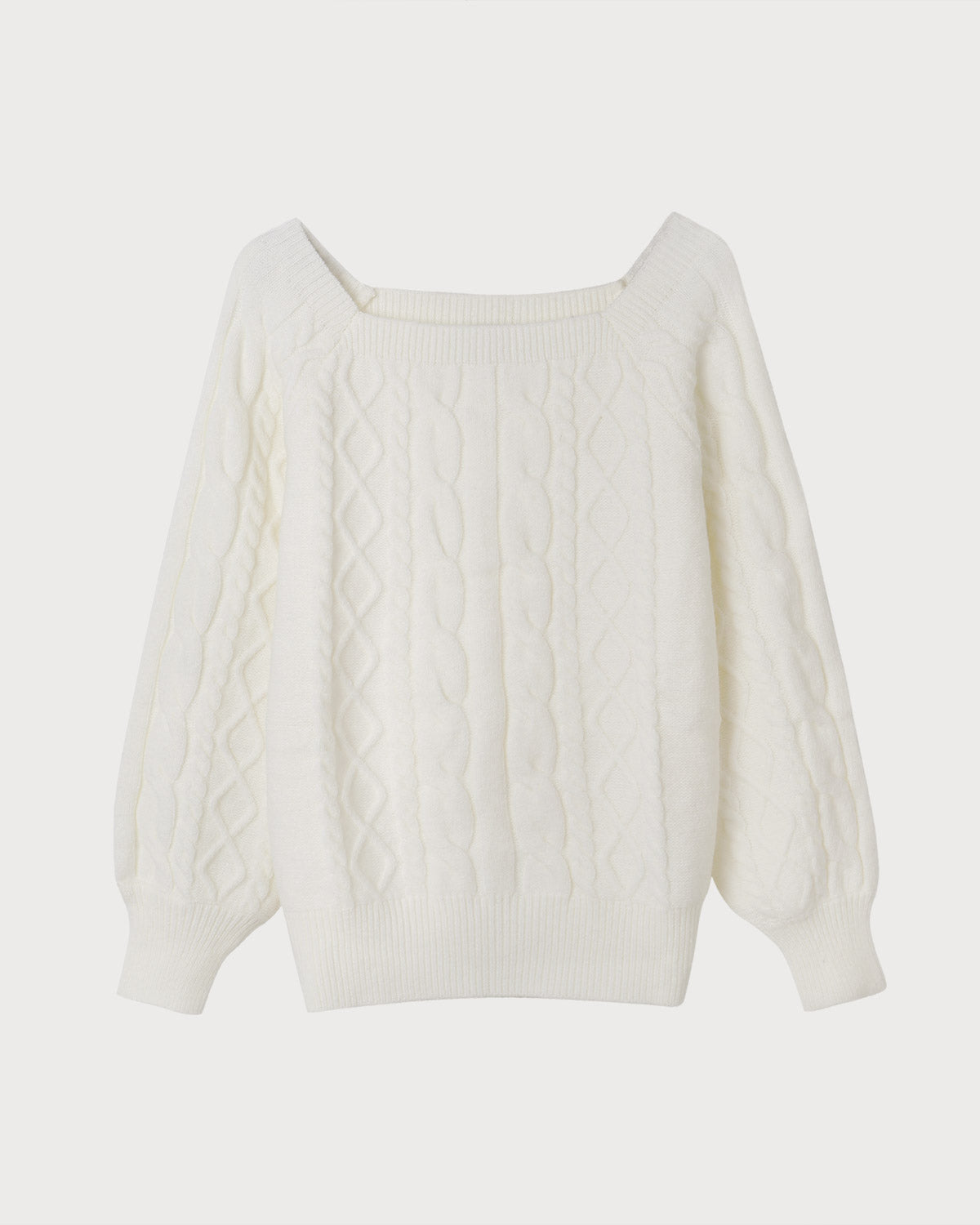 The Romance Cable Knit Crew Sweater