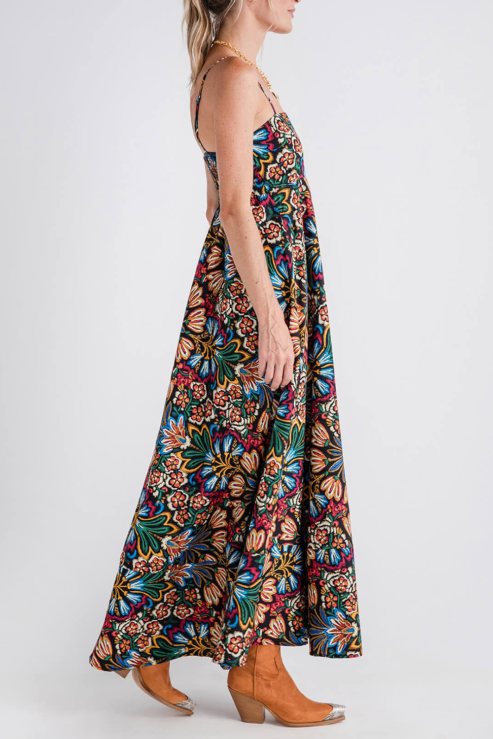 Olivaceous Jaden Maxi Dress - black multi