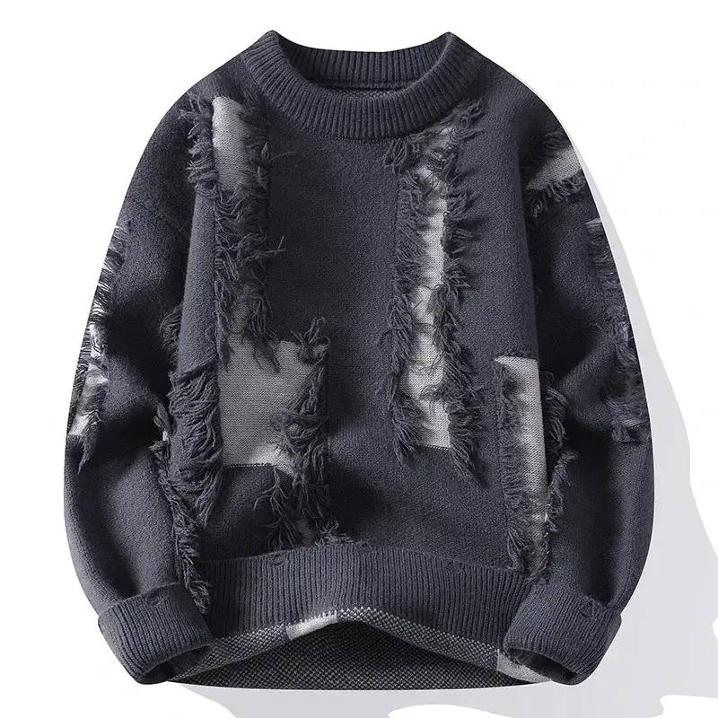 Fringe Detail Crewneck Sweater