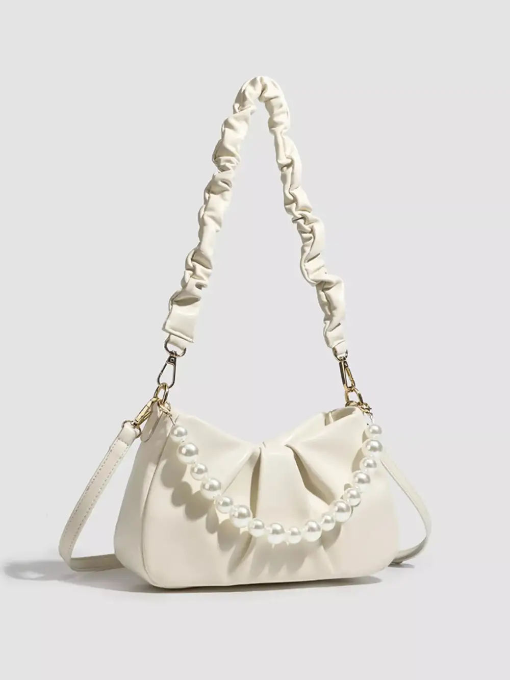 Ruched Handle Crossbody Bag