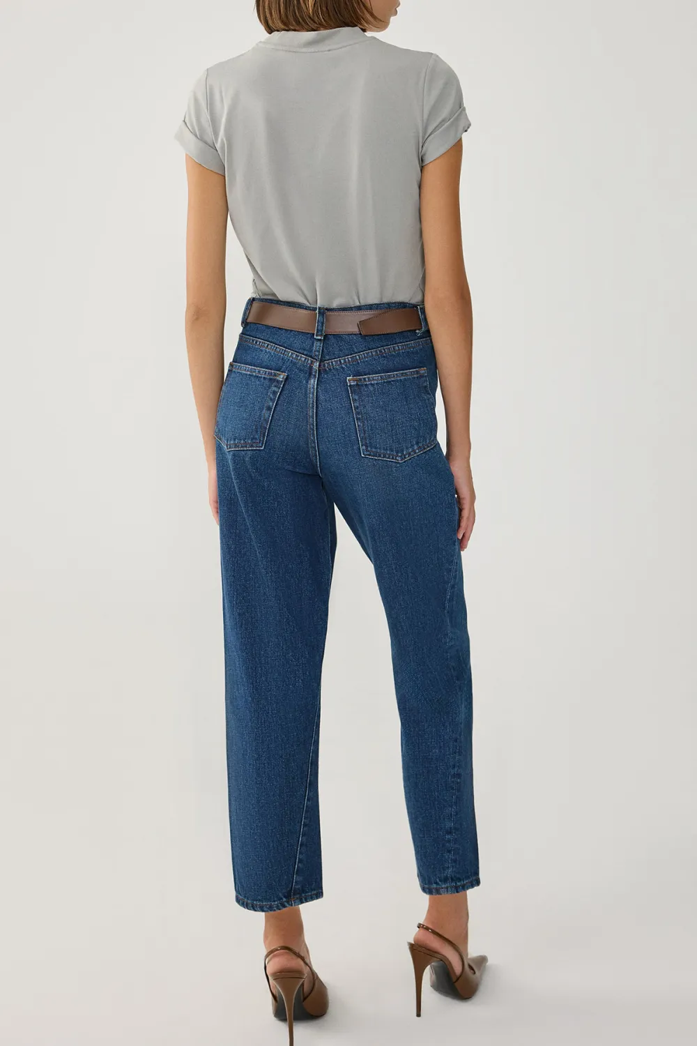 Tapered Denim Pants