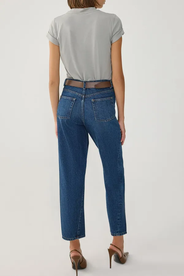Tapered Denim Pants