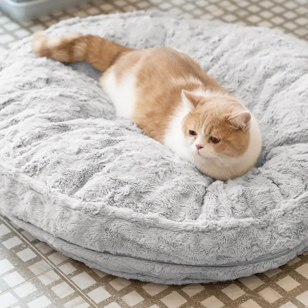 Warming Fluffy Round Cloud Shape Claiming Dog Bed