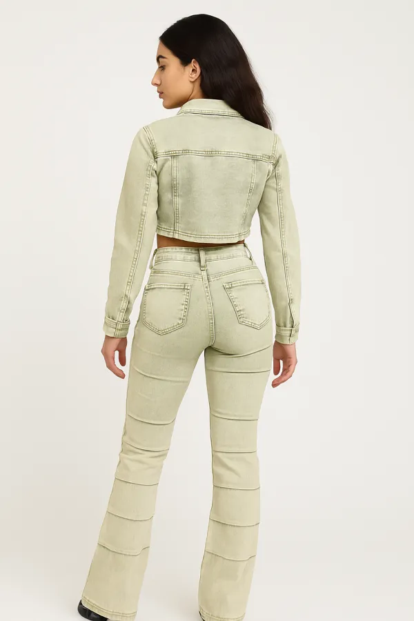 Everyday Stacked Jean Women's Pants Set