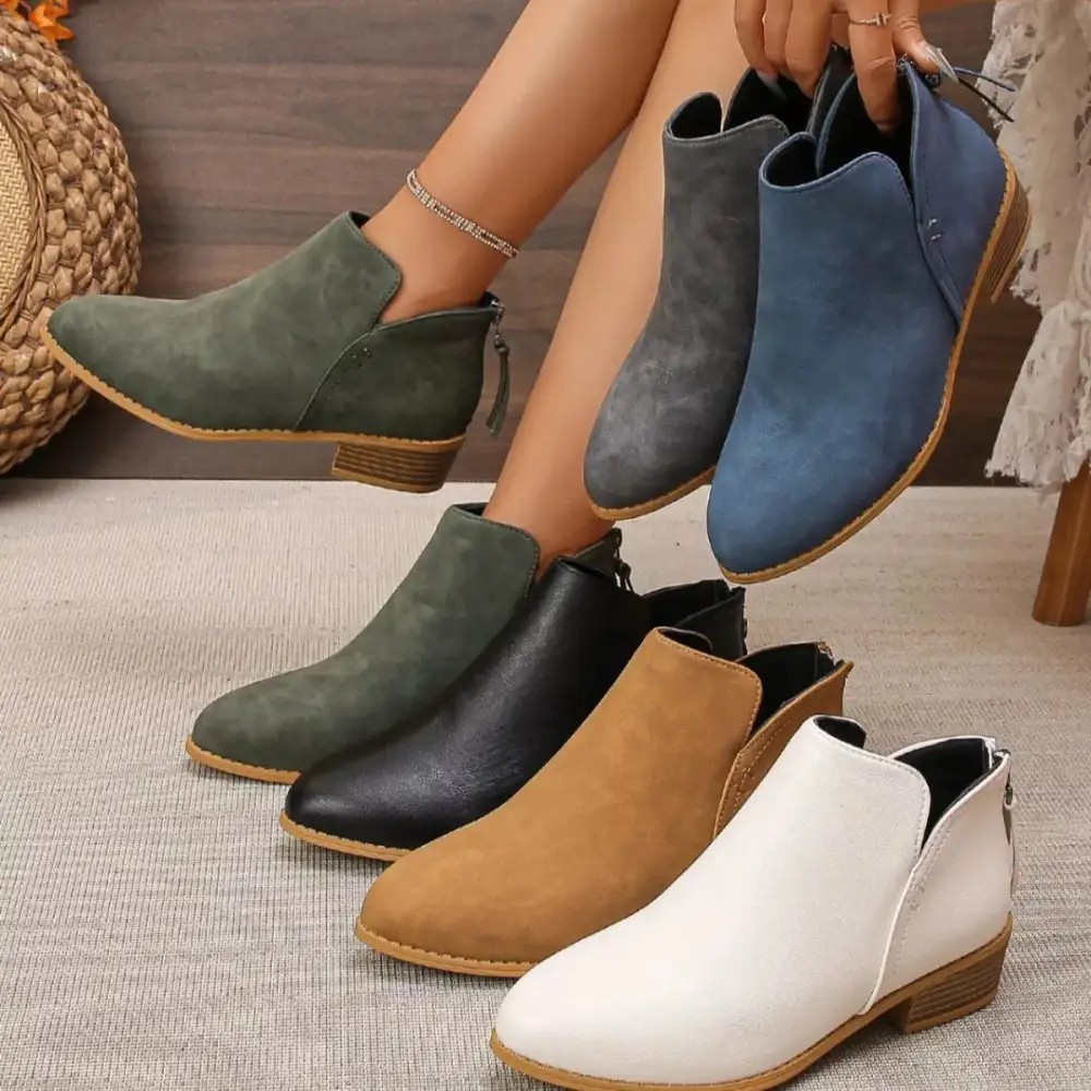 Versatile Pointed Toe Block Heel Boots