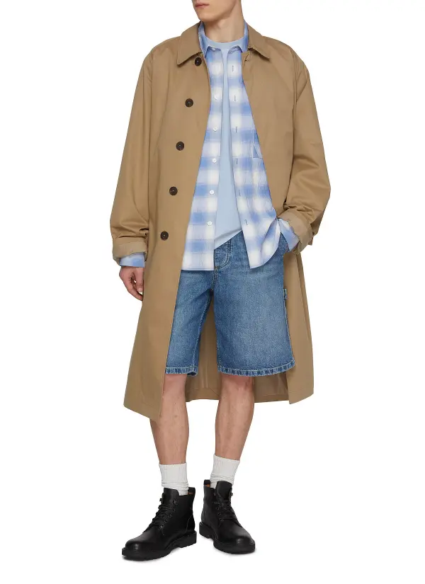 Classic Simple Versatile Blue And White Plaid Shirt