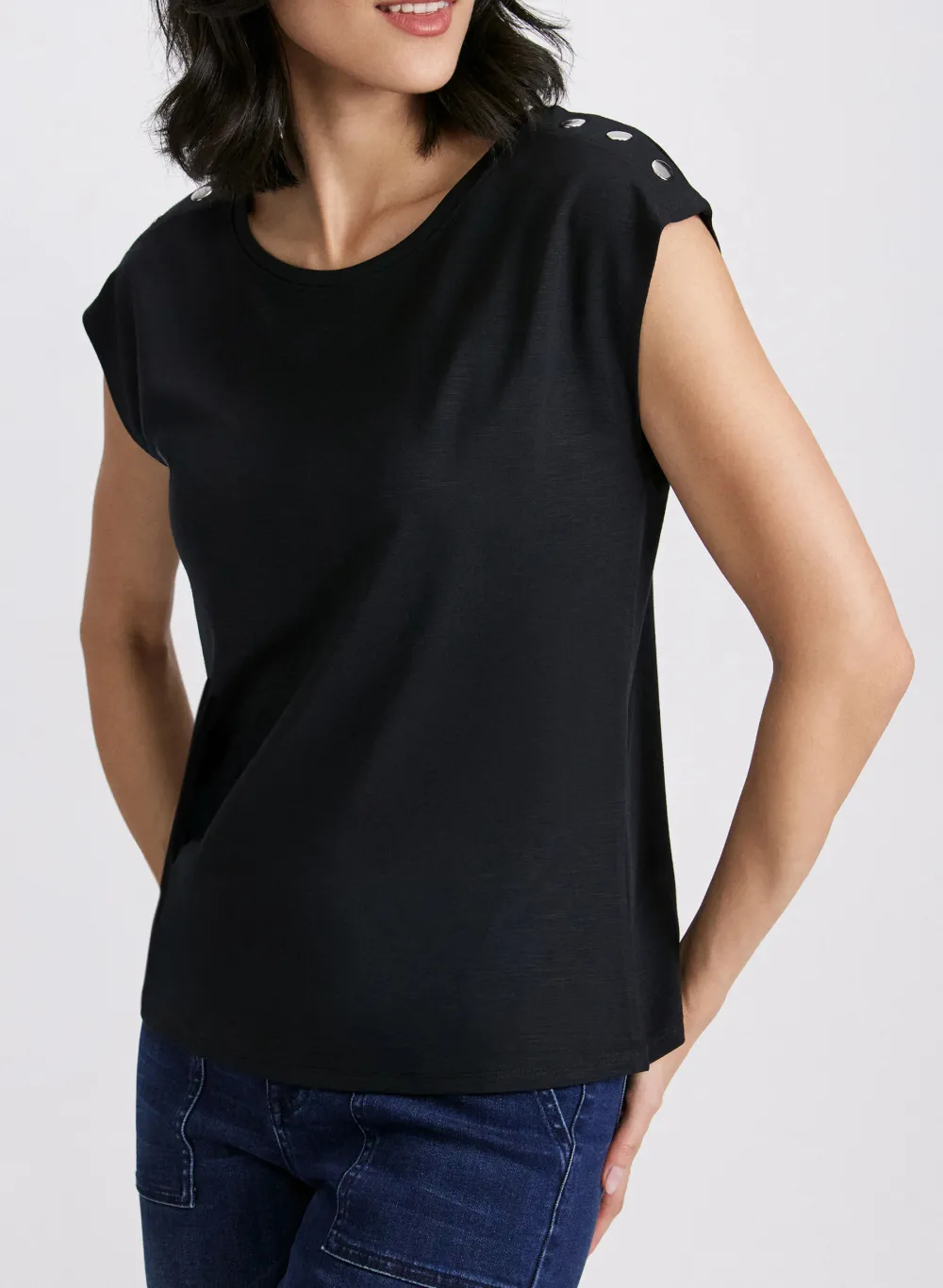 Solid Color Sleeveless T-Shirt