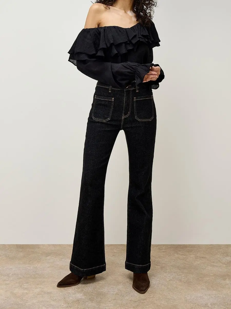 Plain Skinny Flared Jeans