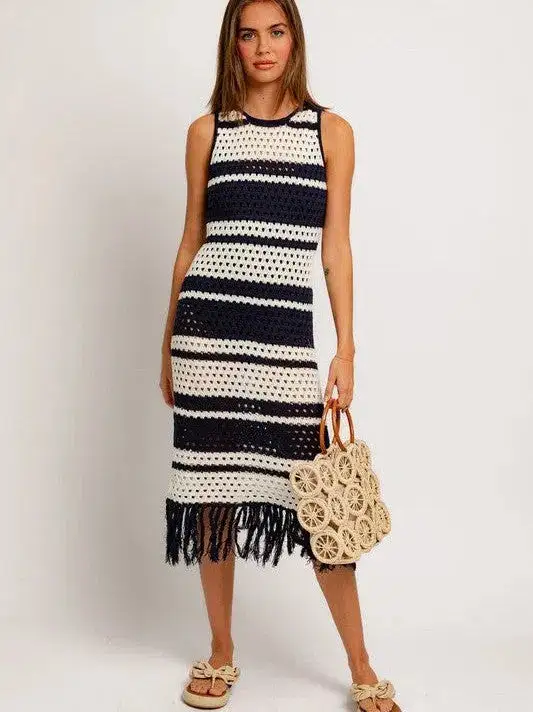 Savoring the Sun Sleeveless Crochet Vacation Dress