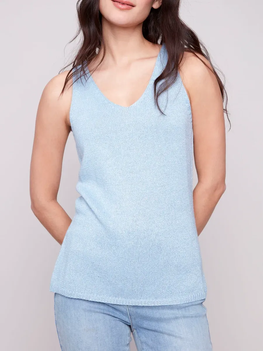 Solid Color Basic V-Neck Women's Vest