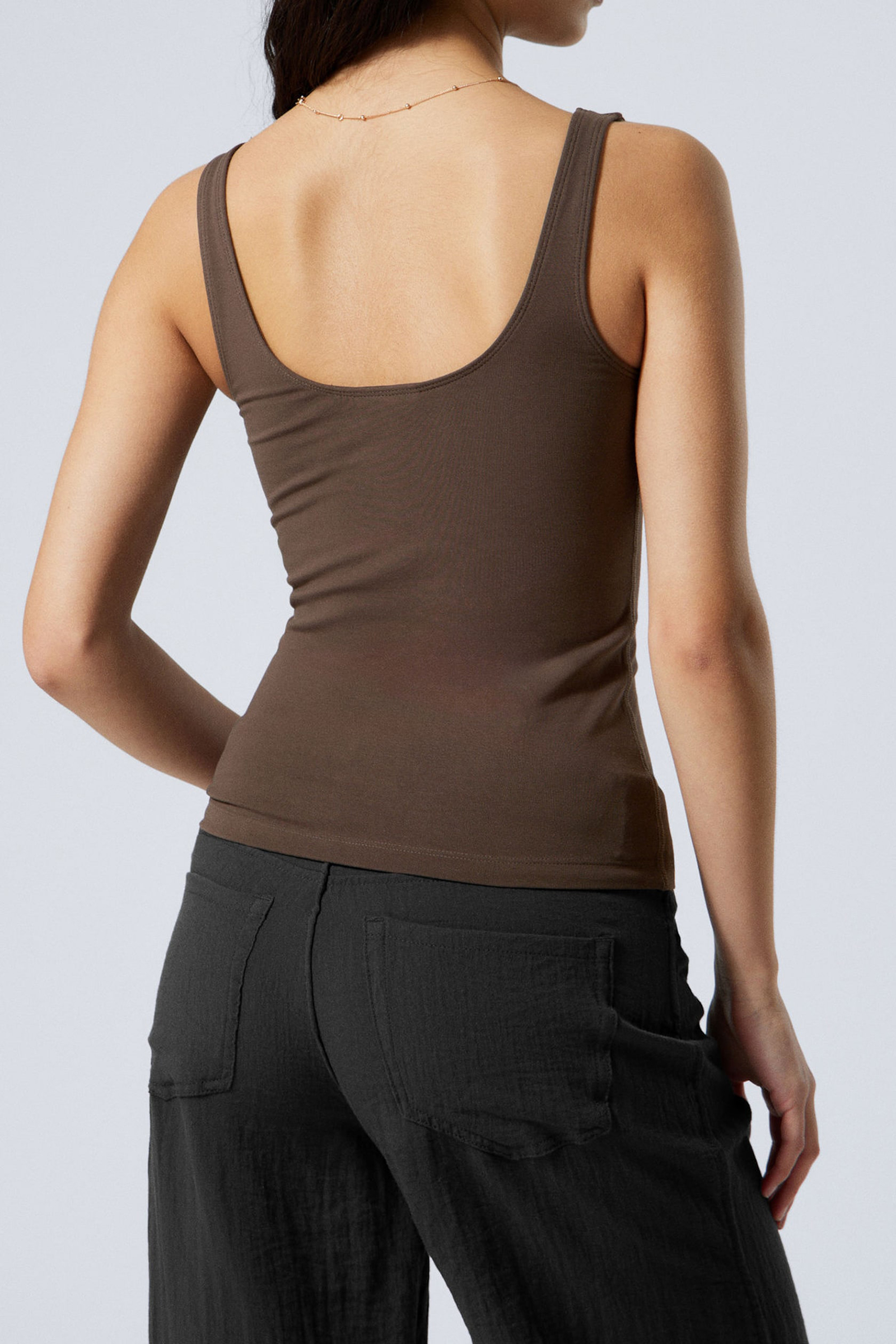 Plain Square Neck Tank Top
