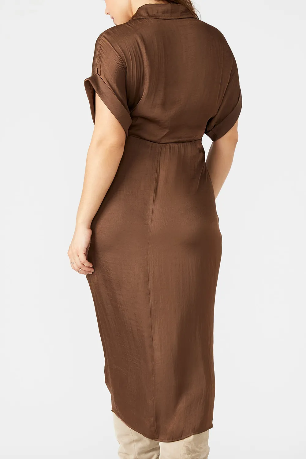 SHORT SLEEVE DRESS PEACH