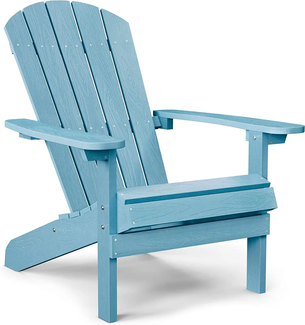 🔥Clearance Sale🔥✨Weather Resistant Blue Recycled Plastic Outdoor Patio Adirondack Chair✨