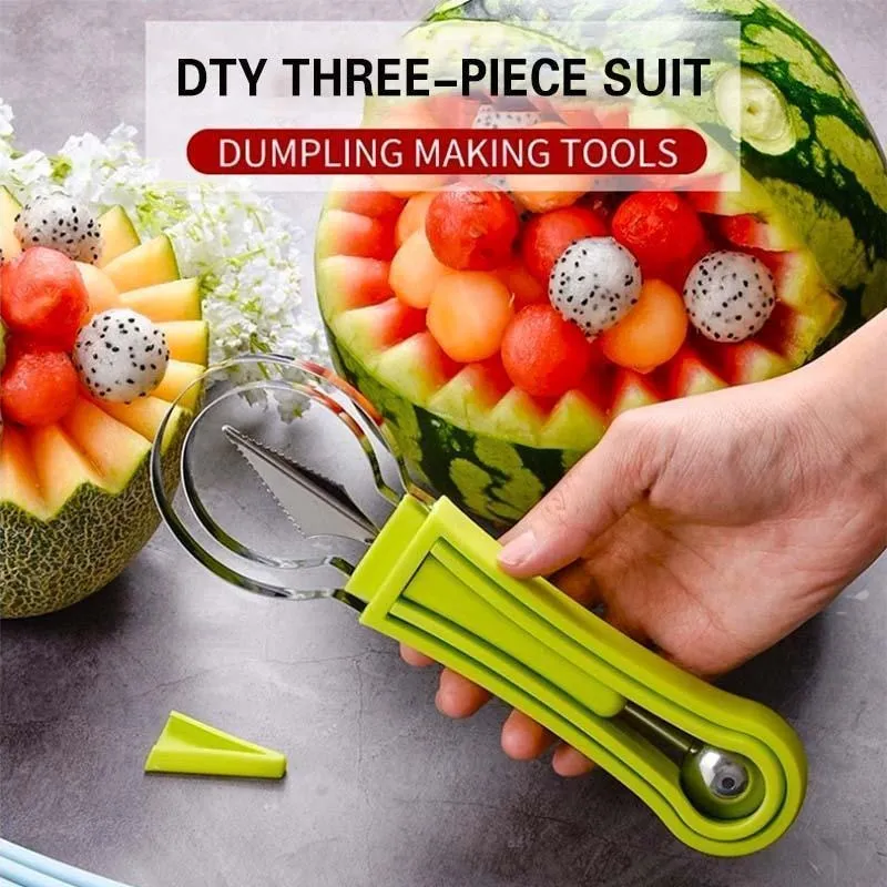 (Store Closing Sale) 4 In 1 Melon Baller Scoop Stainless Steel