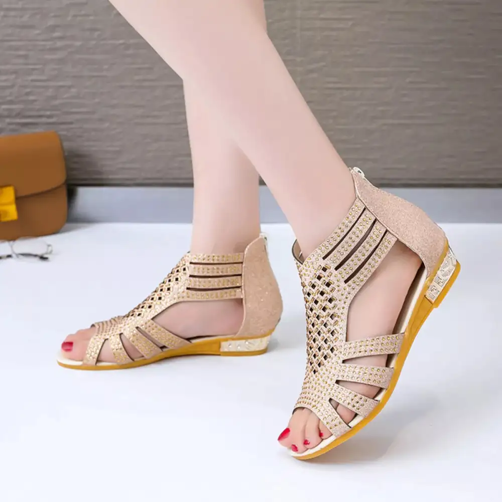 Rhinestone Open Sandals