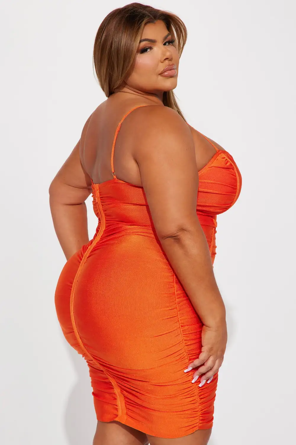 U Love It Bandage Midi Dress - Orange