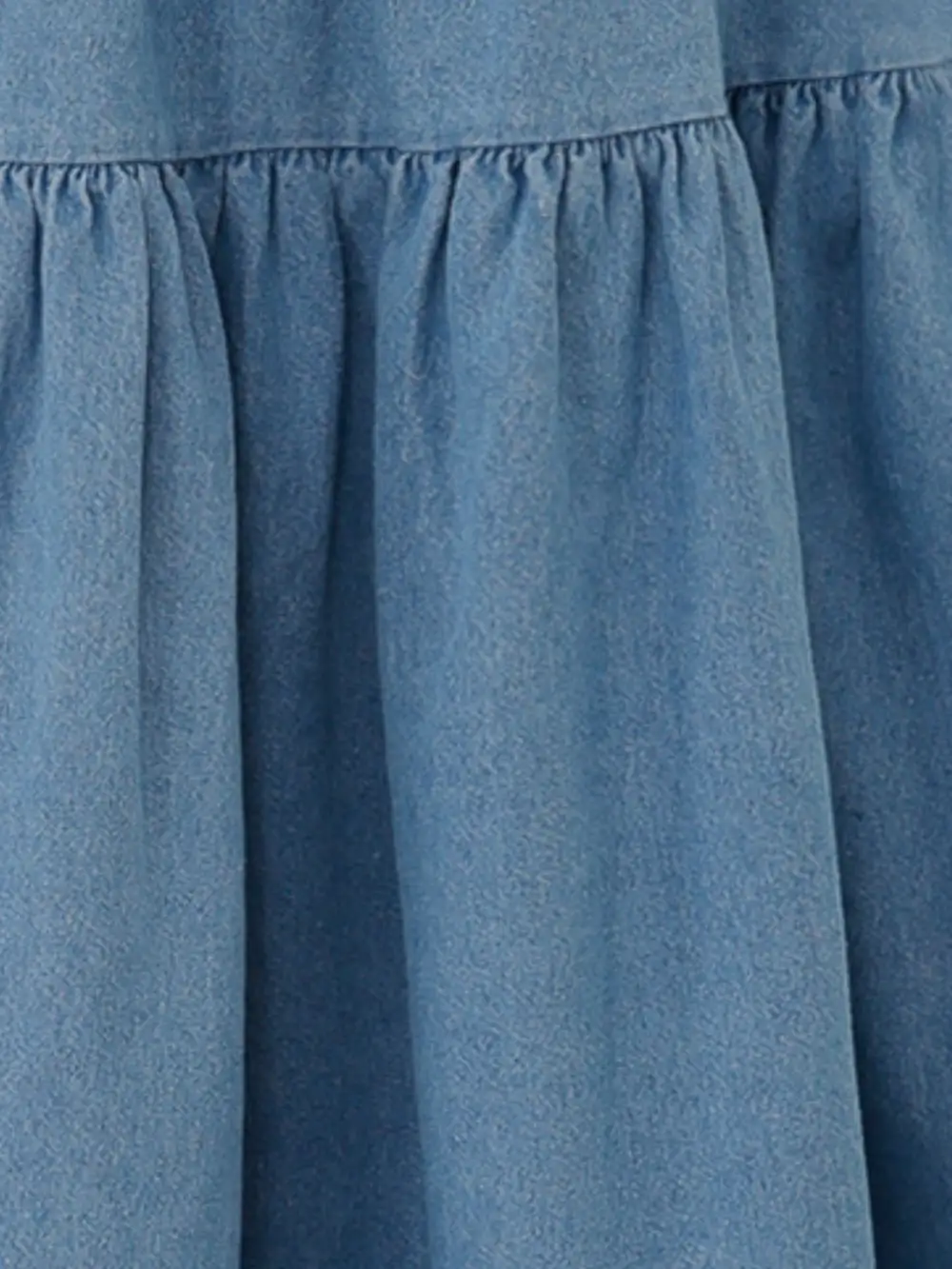 Practical Denim Tiered Skirt