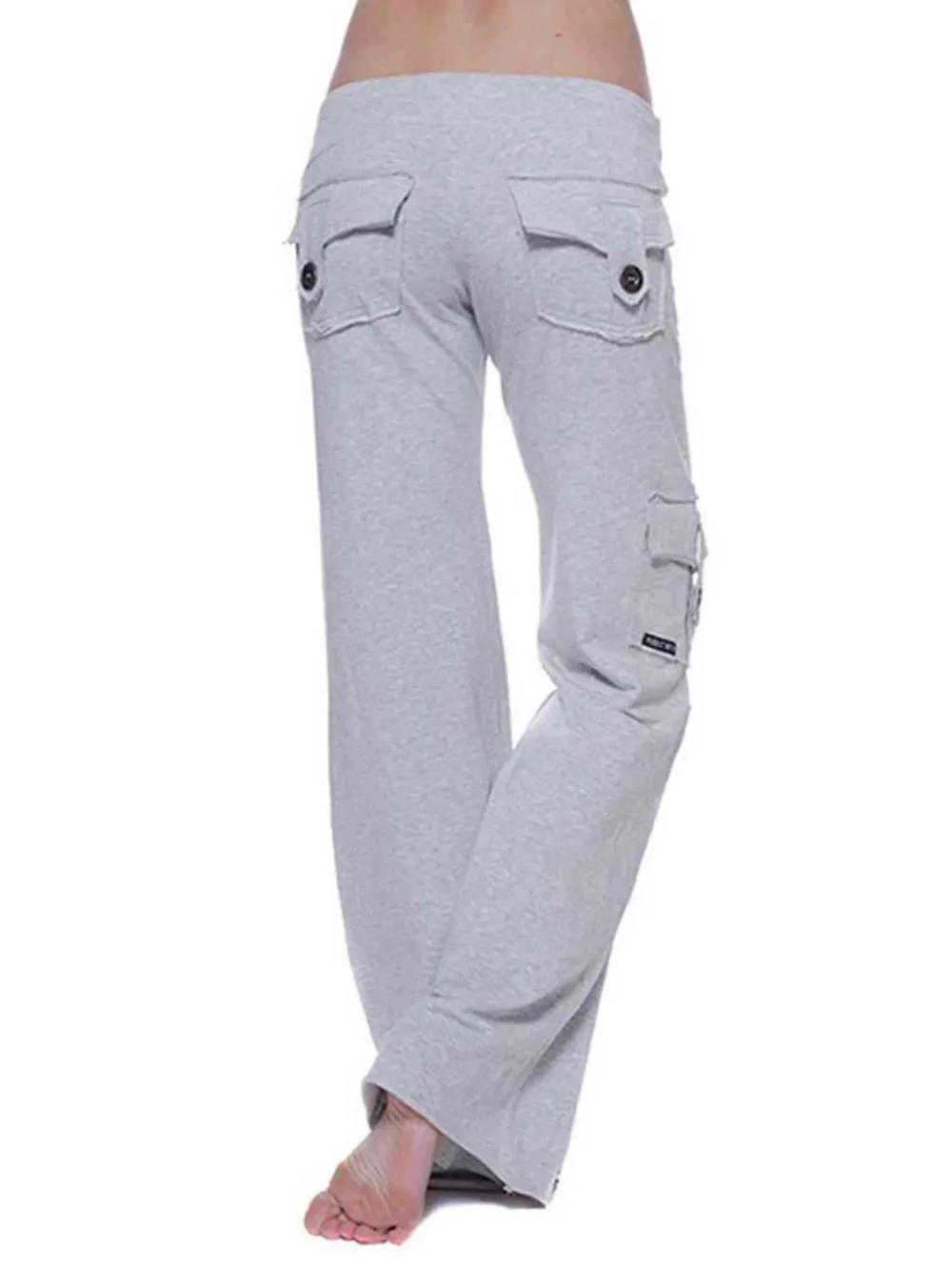 Mid Waist Pants With Pocket