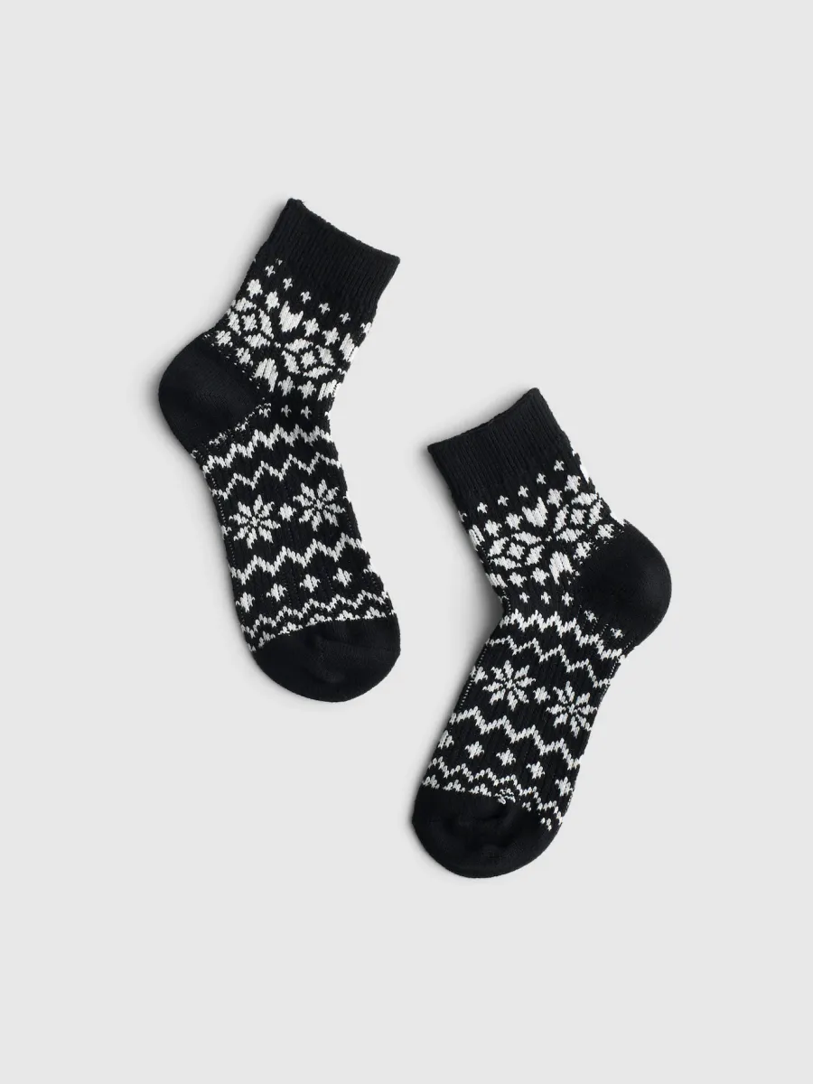 Snowflake Pattern Socks