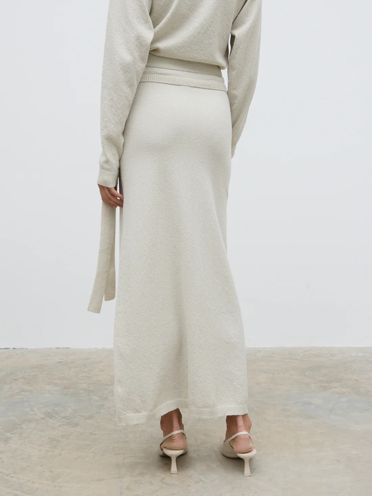Boucle Knit Maxi Skirt
