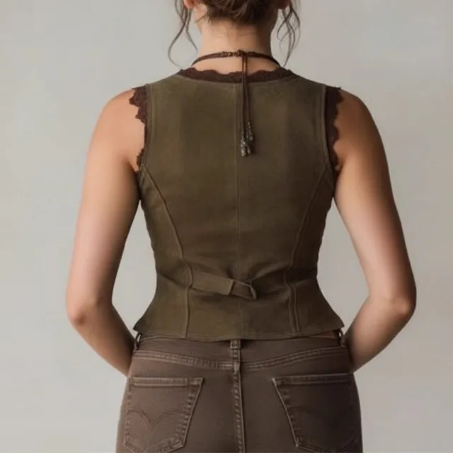 Soft V Neck Solid V-Neck Vest Top