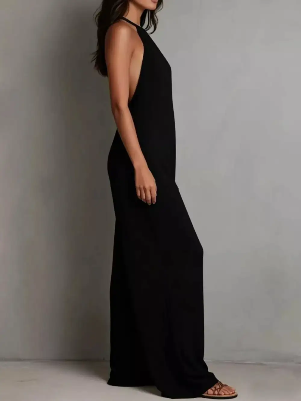 Classic Wide Leg Sleeveless Jumpsuit