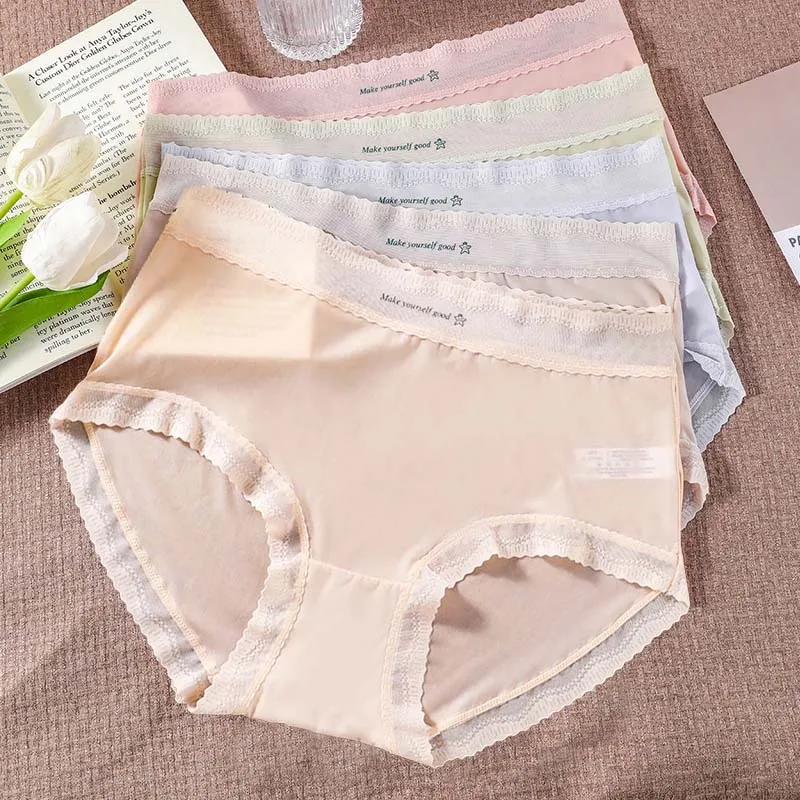 Plus Size High Waist Seamless Breathable Brief Panty
