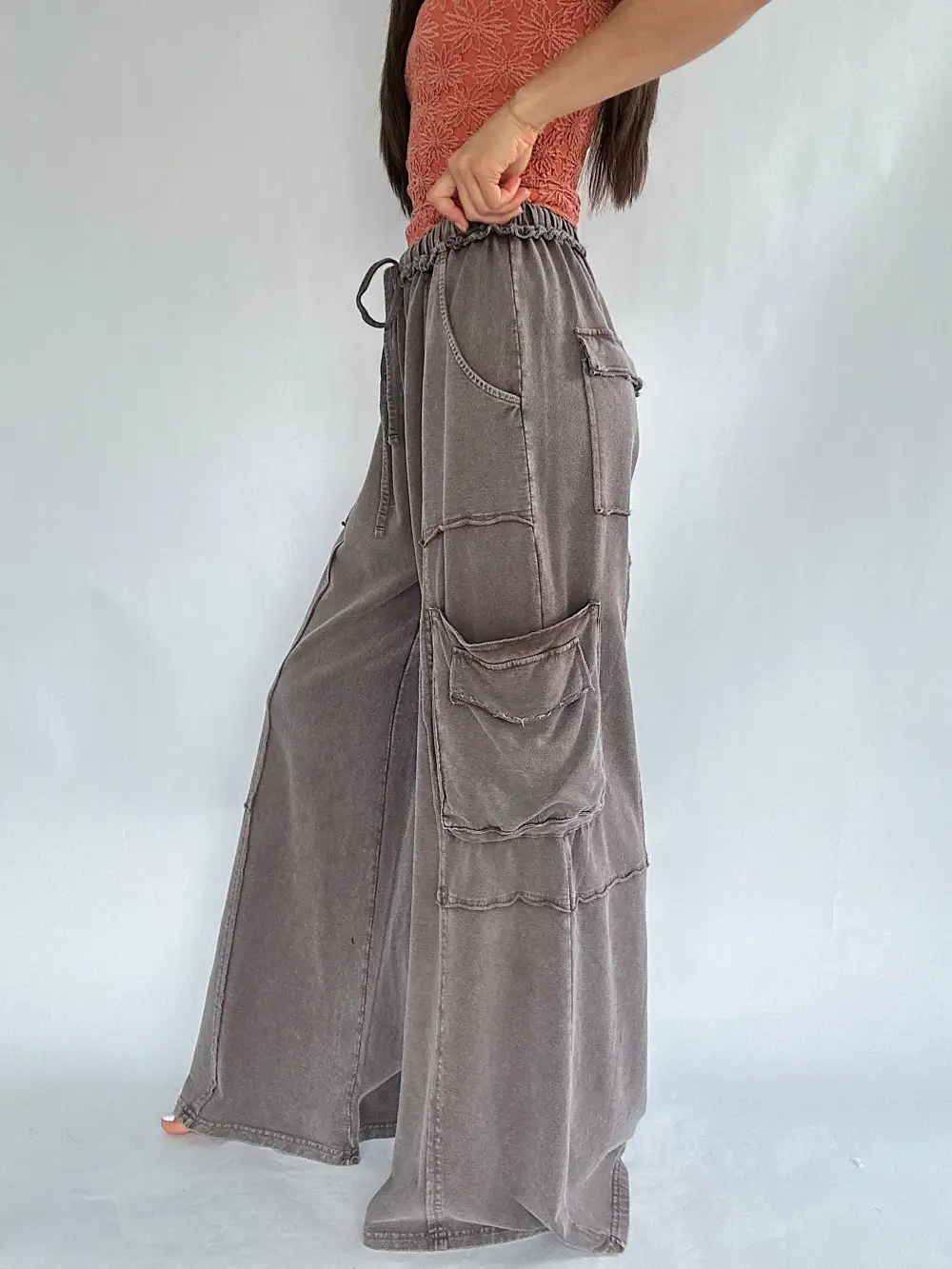 Easy Pull On Wide Leg Pants