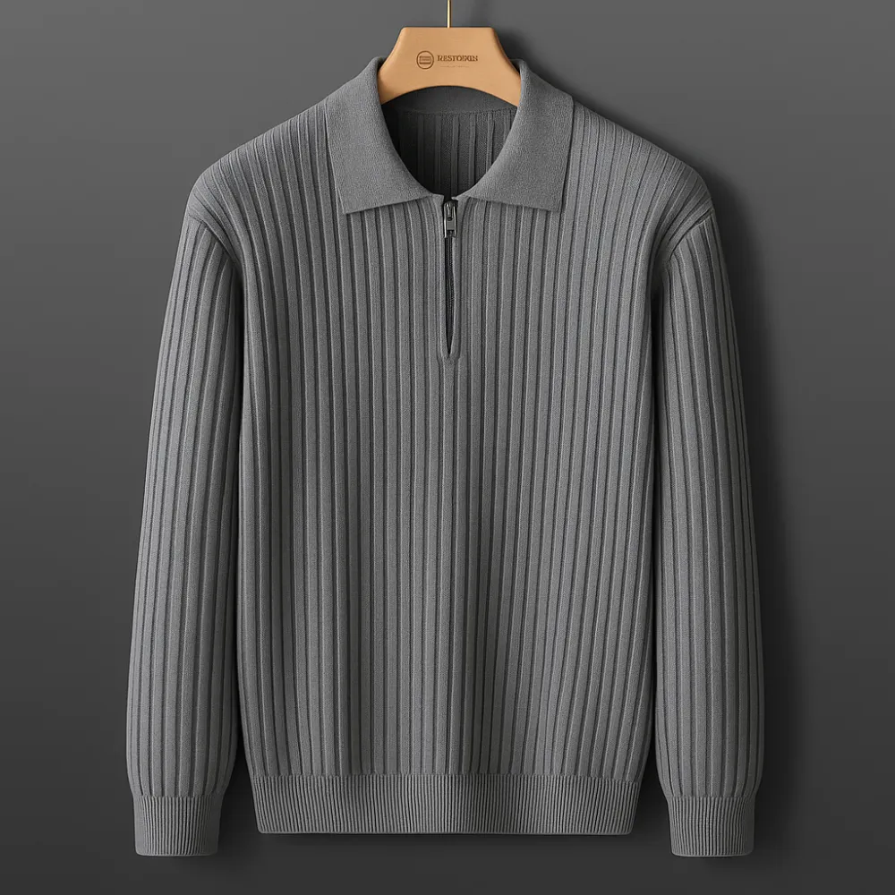 Soft Ribbed Knit Polo