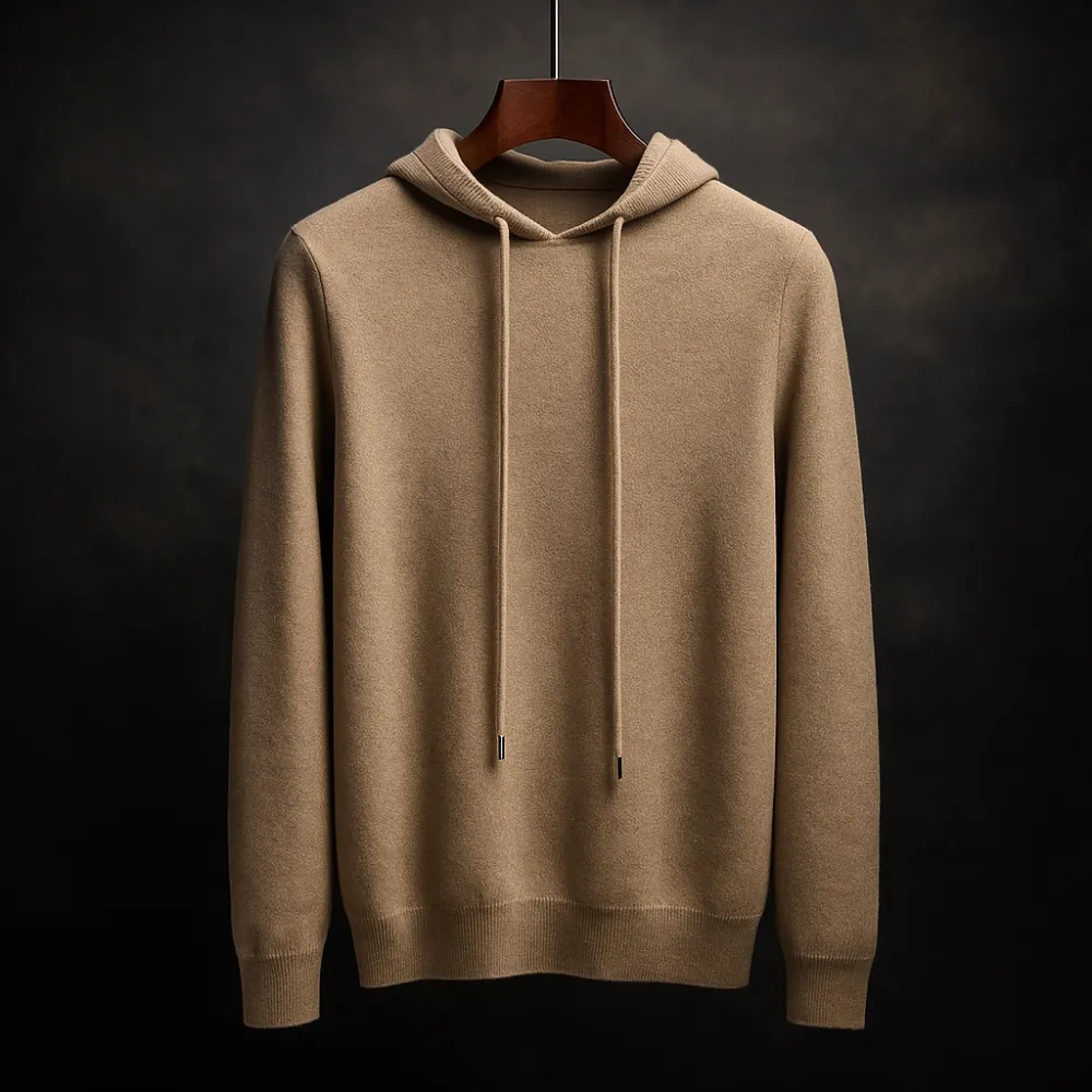 Merino Knit Pullover Hoodie