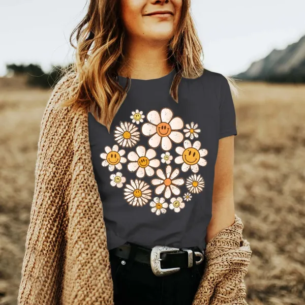 Retro Flowers Daisy Shirt