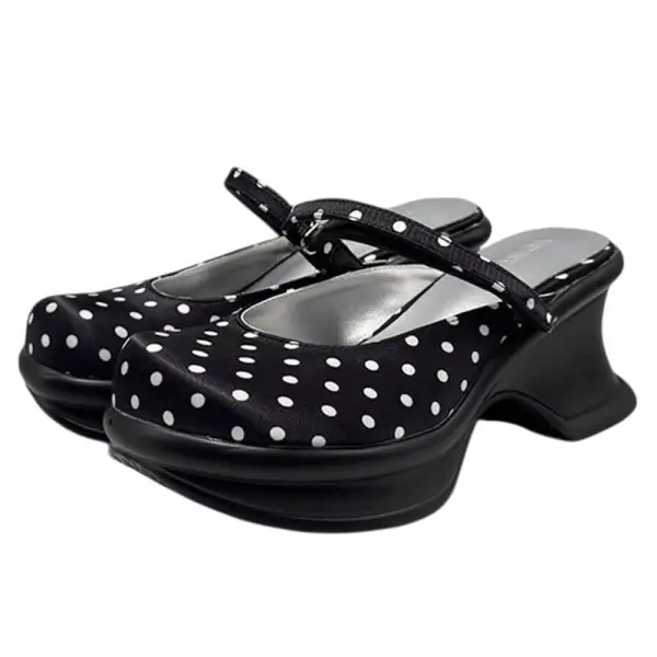 Trend Victim Polka Dot Platform Sandals