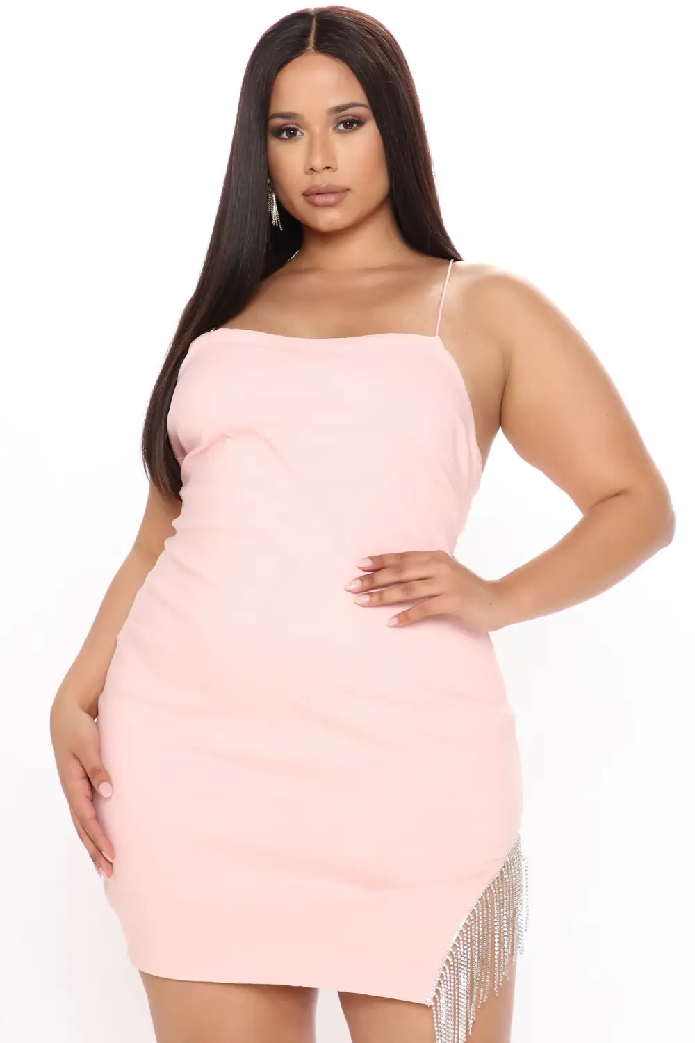 Borrowed Hearts Mini Dress - Light Pink