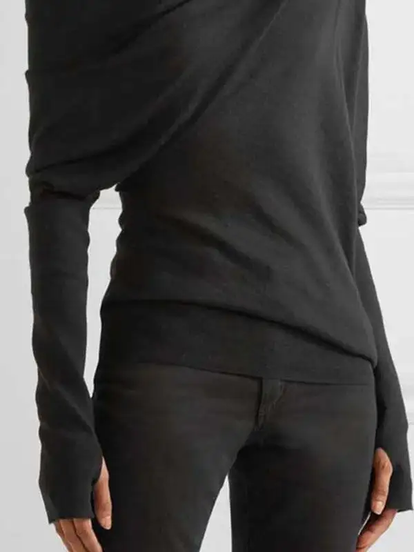 Urban Asymmetric One Shoulder Long Sleeve T-Shirt