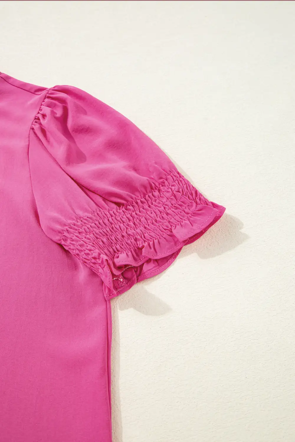 Smocked Puff Sleeve Blouse