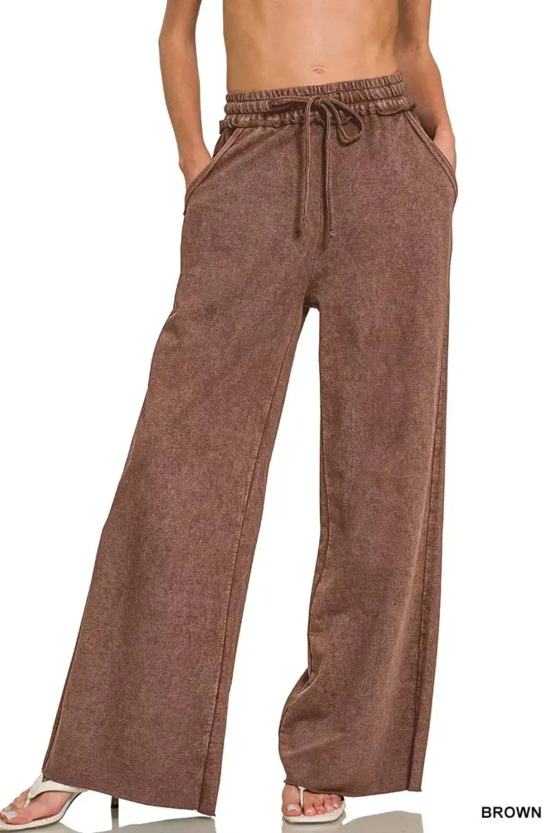 Washed French Terry Sweatpants Pants