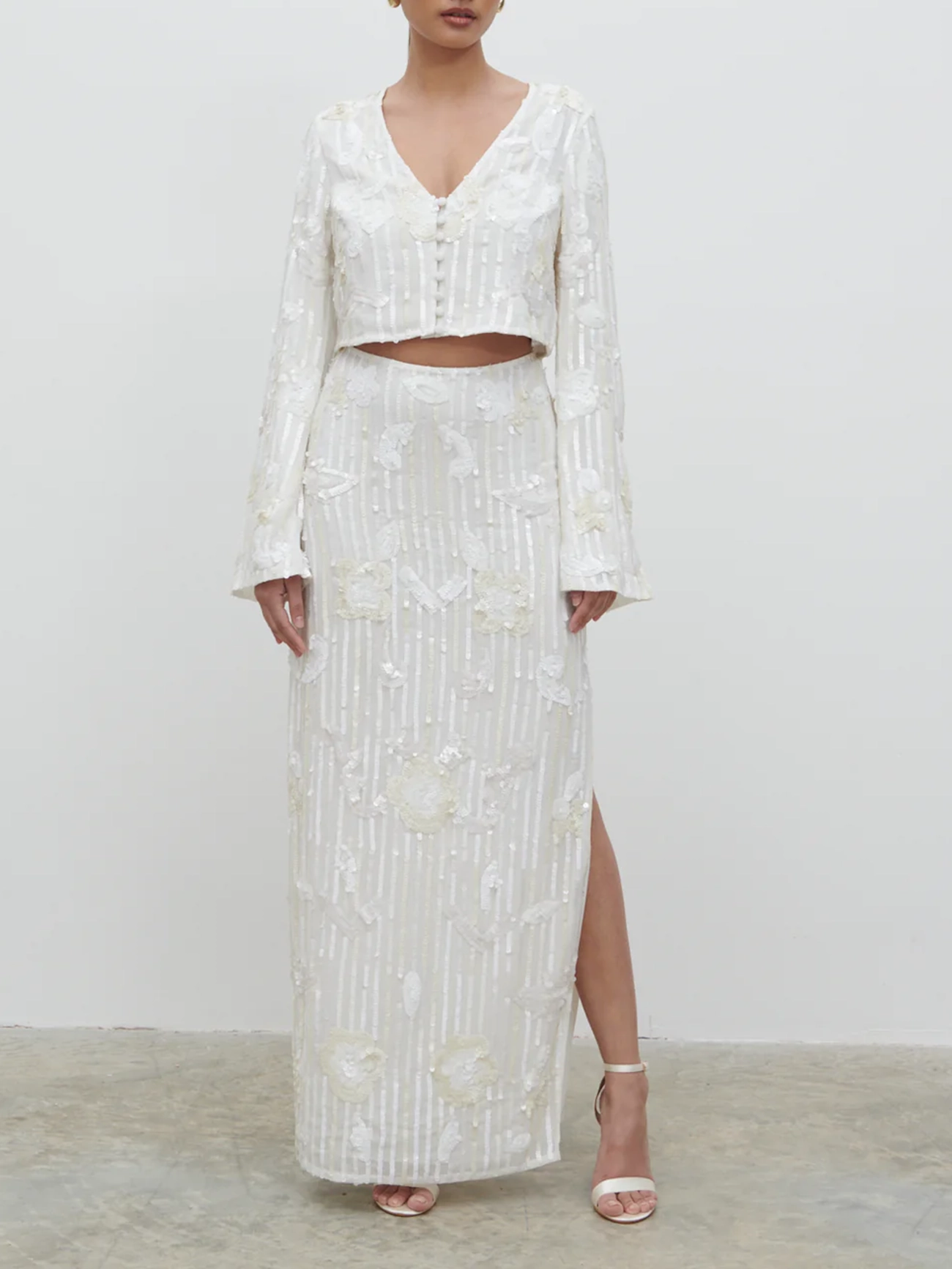 Sequin Maxi Skirt