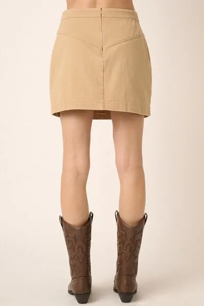  Zipper Mini Skirt