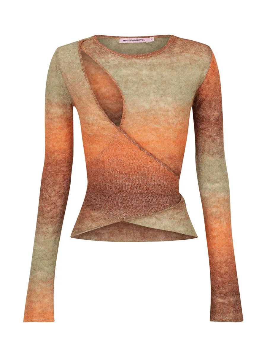 Asymmetric Cutout Knit Sweater