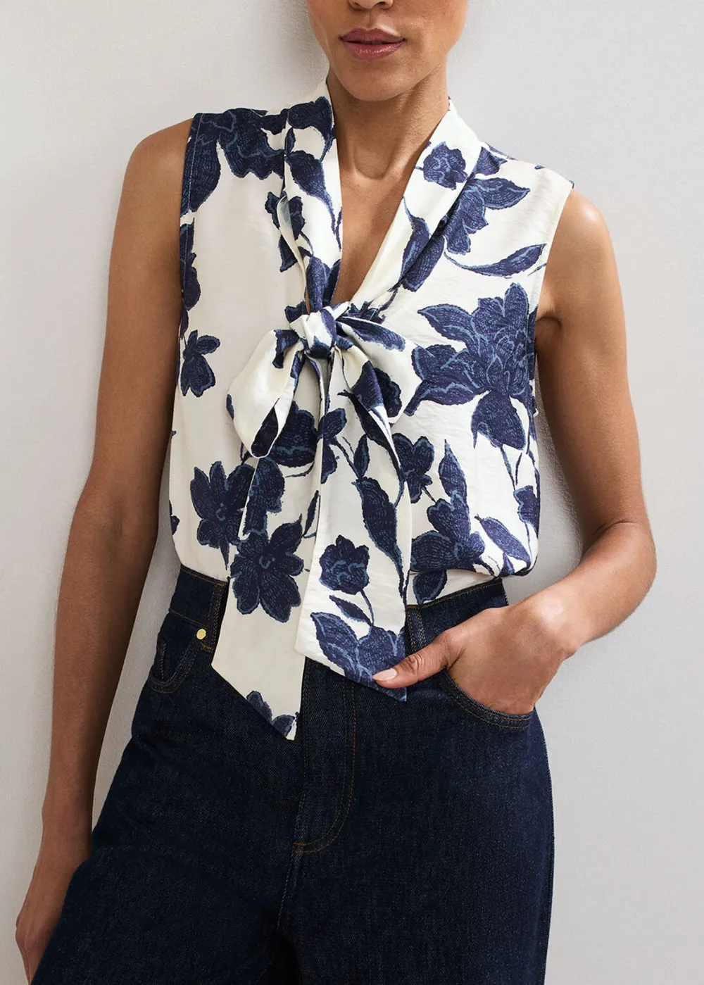 Comfortable Underwear Blue Printed Ladies Shirt